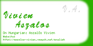 vivien aszalos business card